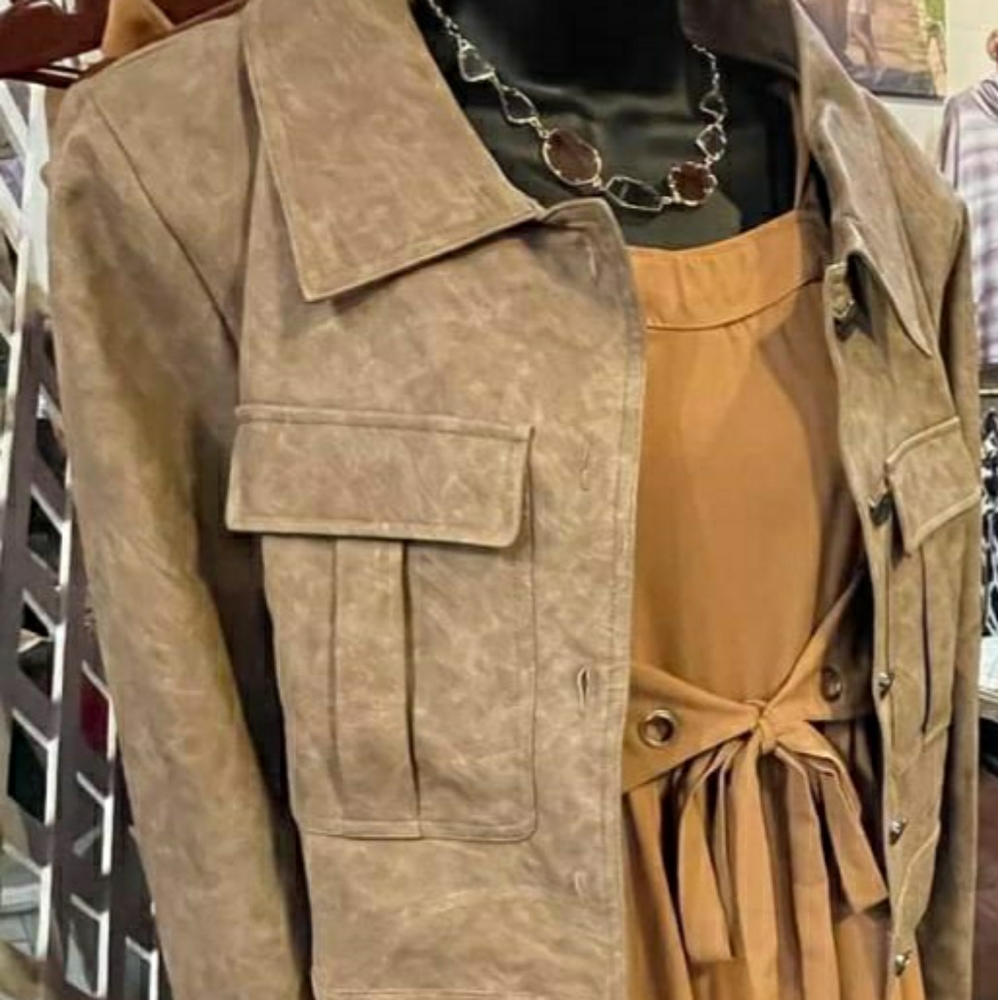 NWT Faux leather cropped jacket